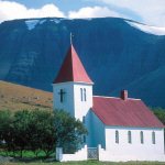 Westfjordengebied wit kerkje